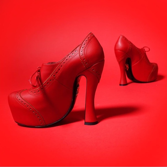 KAT VON D NATACHA ll red heels size 6 - Picture 1 of 14